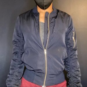 Navy Blue/Orange Bomber